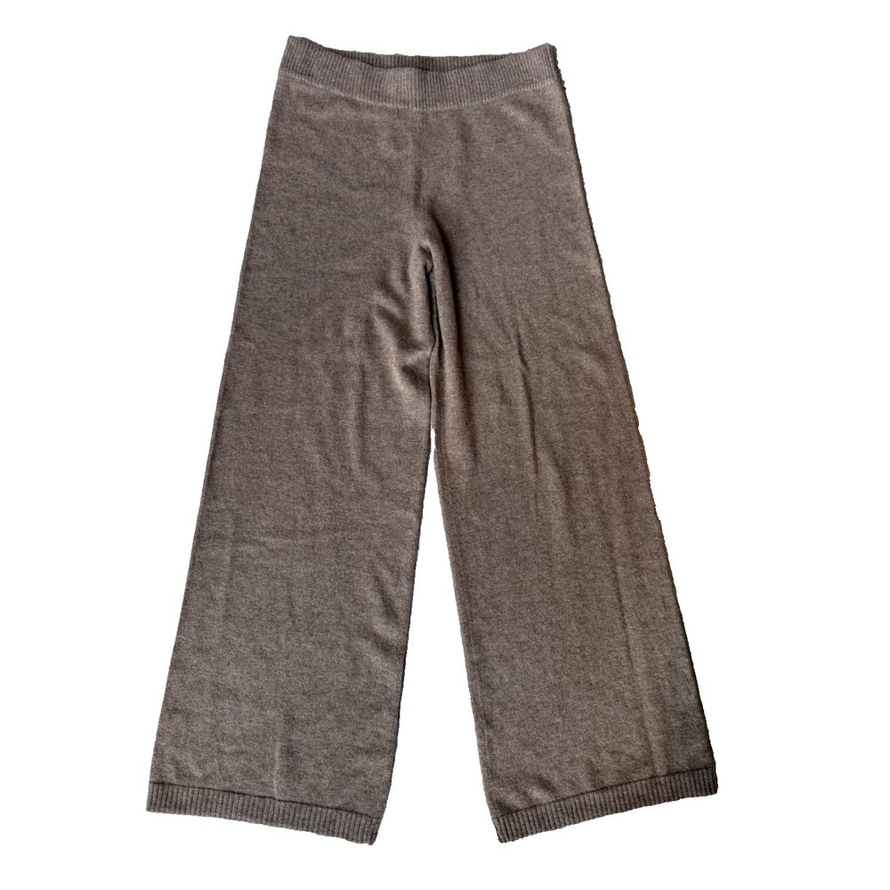 Autograph 100% Cashmere Women's Tan Lounge Wide Leg Pants Sz S Rare!